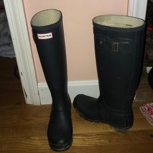 Hunter Tall Navy Rainboots